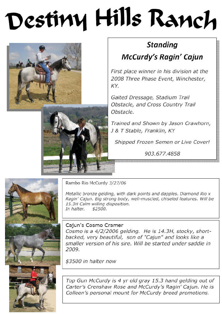 Destiny Hills Ranch, McCurdy's Ragin' Cajun